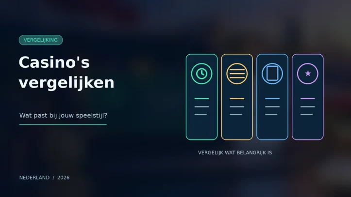 Online casino's vergelijken op uitbetalingssnelheid, limieten, mobiel spelen en bonussen